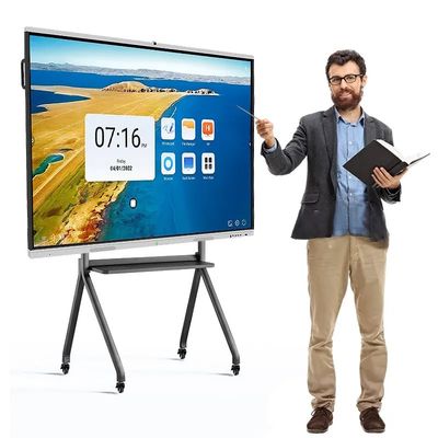 همه در یک صفحه نمایش 98 اینچی دیجیتال تعاملی چند زبانه برای مدرسه
