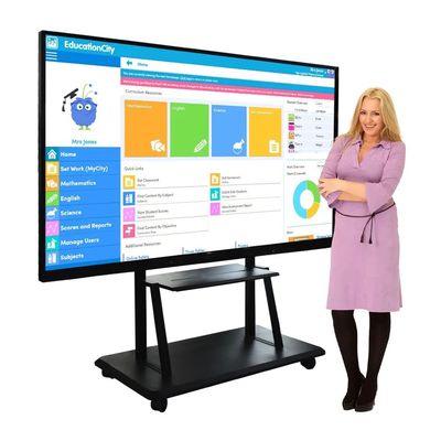 صفحه سفید تعاملی دیجیتال 110 اینچی با صفحه نمایش 4K Ultra HD و قلم الکترومغناطیسی
