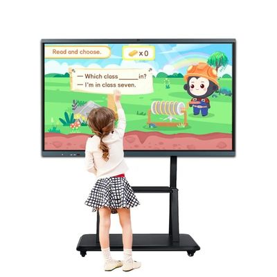 صفحه نمایش LCD قابل حمل و تعاملی صاف 86 اینچ هوشمند برای آموزش