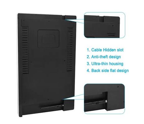 آلیاژ آلومینیوم صفحه نمایش تبلیغاتی آسانسور 50W با 1920x1080 رزولوشن سیگنال دیجیتال