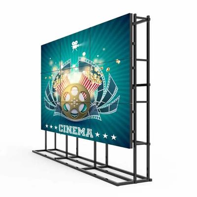 دیوار تلویزیون LCD تجاری 46 اینچ 1.8 میلی متری طبقه ایستاده تبلیغات Splicing Wall