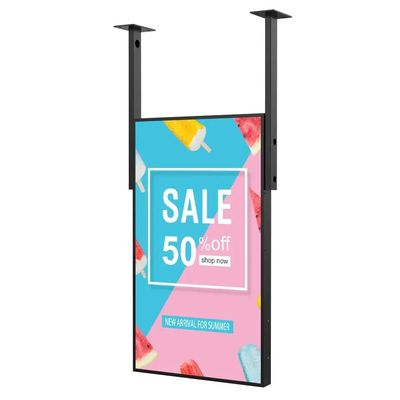 صفحه نمایش تبلیغاتی LCD فلزی با روشنایی بالای 1500 نیت و تایید شده توسط ROHS برای علامت گذاری دیجیتال تجاری