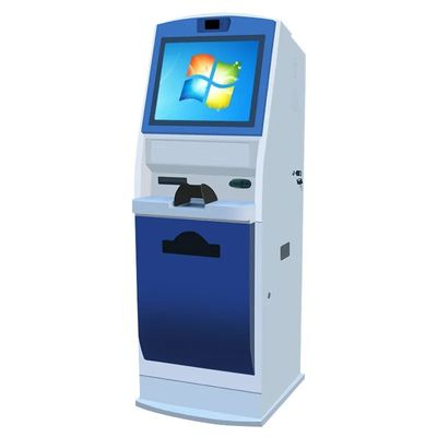 کیوسک 19 اینچی با صفحه لمسی با خواننده کارت شناسایی و پرینتر A4