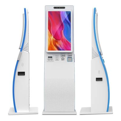 صفحه لمسی خمیده سطح ODM کیوسک خود سرویس 23.6 اینچ با اسکنر کد QR