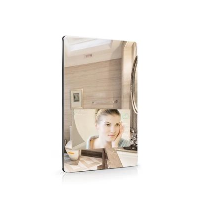 21آینه هوشمند نصب شده روی دیوار با صفحه لمسی ظرفیتی برای تبلیغات و آرایش