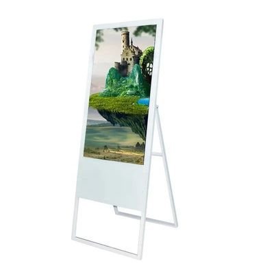 نمایشگر تبلیغاتی قابل حمل LCD ایستاده 43 اینچی با رزولوشن 1920 x 1080 برای استفاده در نمایشگاه و فروشگاه