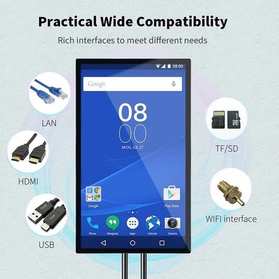 صفحه نمایش لمسی ظرفیتی صنعتی صفحه نمایش LCD LED روشنایی بالا 43 اینچ