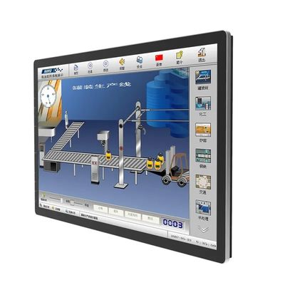 صفحه نمایش لمسی مادون قرمز 50 اینچ نصب شده روی دیوار مانیتور کامپیوتر Ultra Narrow Edge HDMI Port