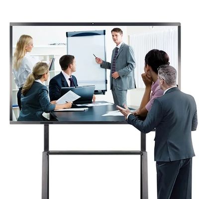 صفحه نمایش چندرسانه ای LCD دیجیتال متقابل صفحه سفید 85 اینچ برای اتاق جلسه