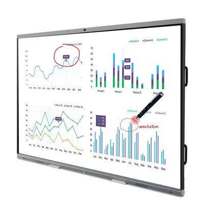 تخته سفید دیجیتال تعاملی 85 اینچی 4K Ultra HD با کنفرانس ویدیویی برای اتاق‌های جلسه