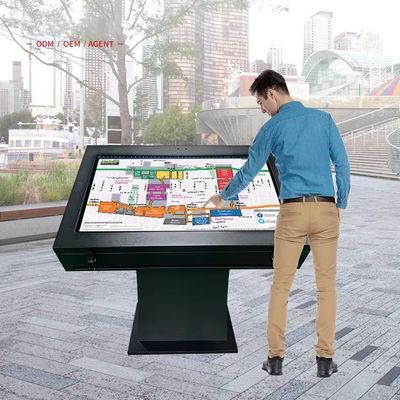 صفحه لمسی بیرونی کیوسک اطلاعات تعاملی همه در یک ایستاده تنها 43 اینچ