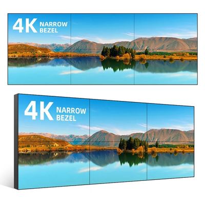 55 اینچ LCD Splicing Wall با 500cd / m2 روشنایی و 1920 * 1080 رزولوشن صفحه لمسی صفحه نمایش تصویری دیوار
