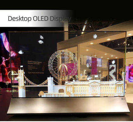 مانیتور دیجیتال ساینیج صفحه نمایش لمسی شفاف OLED ۵۵ اینچی با رزولوشن ۱۹۲۰*۱۰۸۰ و لمس خازنی