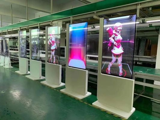 OLED 55 اینچ شفاف صفحه نمایش لمسی کف ایست همه در یک مانیتور