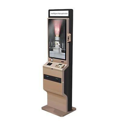صفحه نمایش لمسی ایستاده رایگان کیوسک خود سرویس 90W با پرینتر حرارتی جعبه نور LED