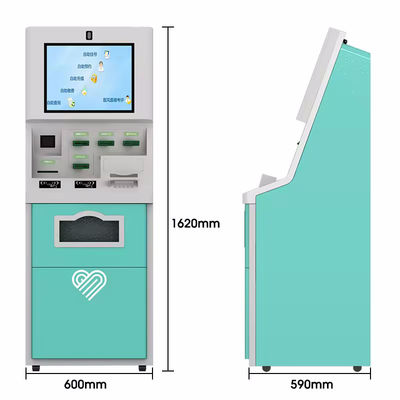 کیوسک خود سفارش متنوع با تشخیص صوتی اختیاری اسکنر 1D / 2D داخلی و خواننده کارت IC بدون تماس