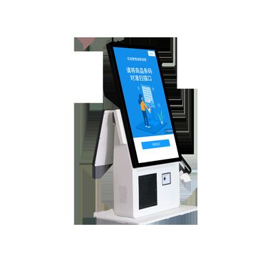 کیوسک POS سیستم همه در یک با صفحه لمسی ظرفیتی چاپگر حرارتی 80 میلی متری و خواننده کارت NFC برای پرداخت خود