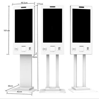 کیوسک POS سیستم همه در یک با صفحه لمسی ظرفیتی چاپگر حرارتی 80 میلی متری و خواننده کارت NFC برای پرداخت خود
