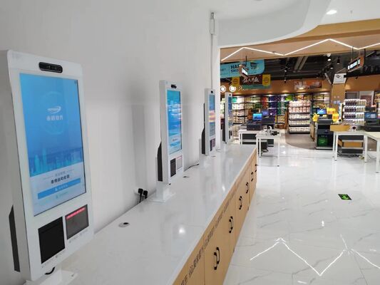 کیوسک POS سیستم همه در یک با صفحه لمسی ظرفیتی چاپگر حرارتی 80 میلی متری و خواننده کارت NFC برای پرداخت خود