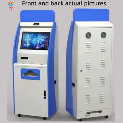 کیوسک خود پرداخت با صفحه لمسی ظرفیت 10 نقطه ای پذیرنده پول نقد و دستگاه توزیع کارت صفحه نمایش LCD TFT