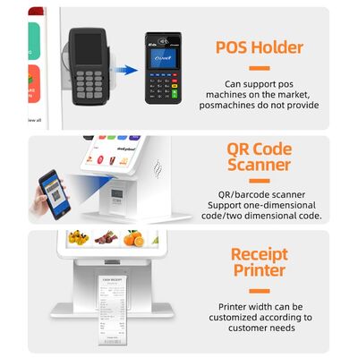 Self Checkin Kiosk with 10-Point Capacitive Touch, 1920X1080 Resolution LCD Display and Cloud-Based CMS for Interactive Self Service