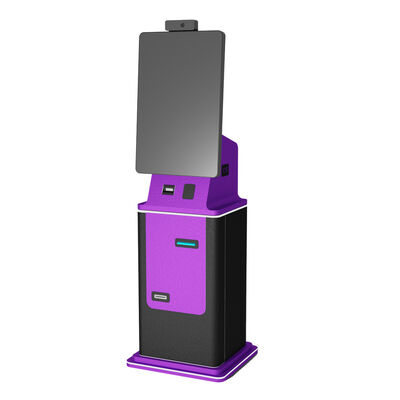 کیوسک پرداخت خودپرداز با چاپگر صفحه لمسی با اتصال Wi-Fi و پوشش پودری RAL برای ترمینال دسترسی عمومی