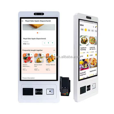 کیوسک صفحه لمسی ایستاده با رزولوشن 2K/4K و طول عمر 60,000 ساعت برای کاربردهای سلف سرویس