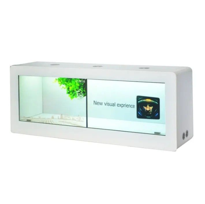 کابینت نمایشگر LCD شفاف 55 اینچی با صفحه لمسی خازنی و دیوار LCD قابل اتصال 1x2