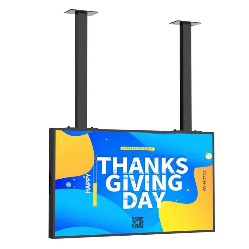 صفحه نمایش تبلیغاتی LCD فلزی با روشنایی بالای 1500 نیت و تایید شده توسط ROHS برای علامت گذاری دیجیتال تجاری