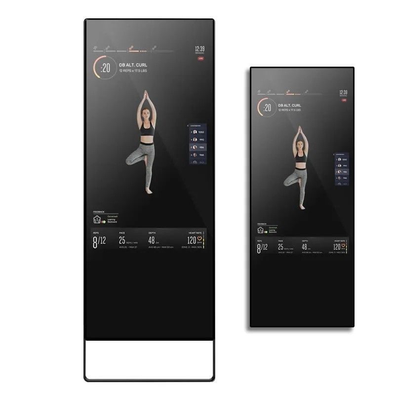 آینه تناسب اندام هوشمند 43 اینچی با اندروید 7.1 RK3288 و صفحه نمایش تبلیغاتی LCD با روشنایی سفارشی