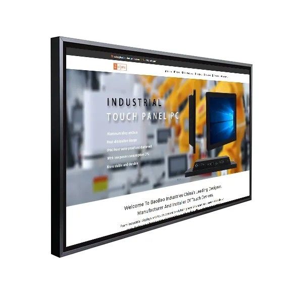 مانیتور صفحه لمسی مادون قرمز ۵۵ اینچی با نمایشگر LCD دیواری و لمس خازنی ۱۰ نقطه‌ای
