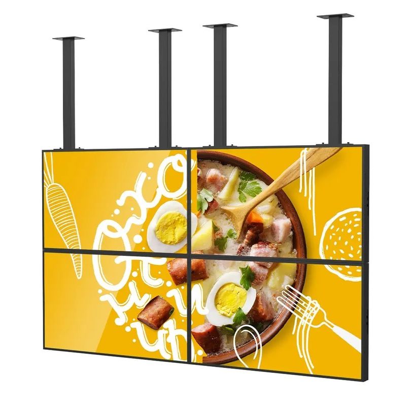 صفحه نمایش بزرگ LCD دیوار آویزان ویدئو 55 اینچ برای پنجره فروشگاه