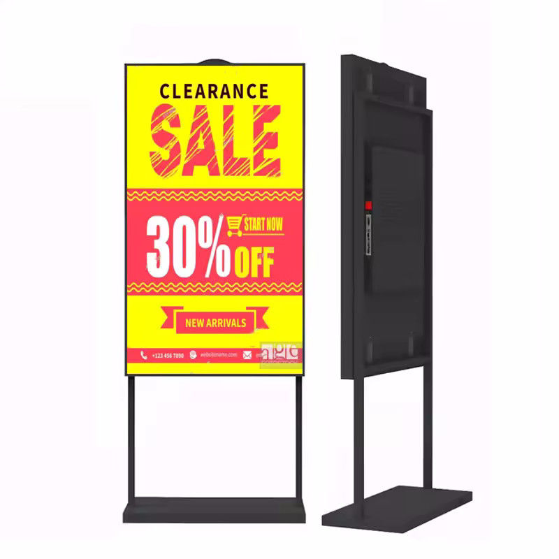 نمایشگر تبلیغاتی پنجرهای 4K با روشنایی 2000-3000 نیت، زاویه دید عریض 178 درجه و اتصال وایفای