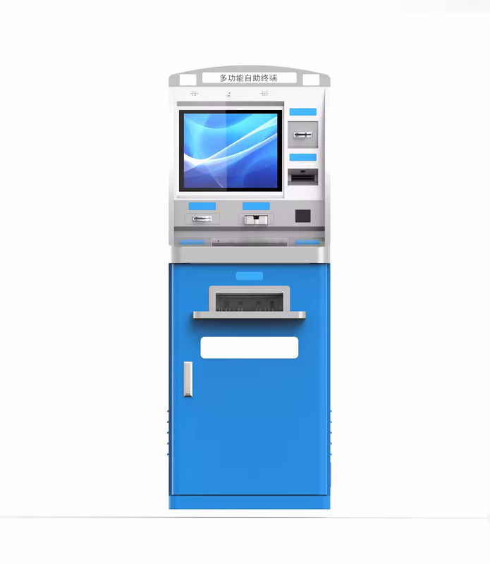 کیوسک سلف سرویس با چراغ‌های LED سفارشی با سیستم صدور کارت اختلال یکپارچه و قابلیت کارت اعتباری