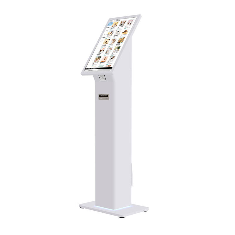 کیوسک چک کردن خود با خواننده کارت شناسه کد QR ، سیستم عامل ویندوز 10 و چراغ های LED سفارشی برای چک کردن موثر مشتری